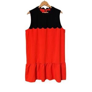 Victoria Beckham for Target Dress Womens XL Orange Black Colorblock